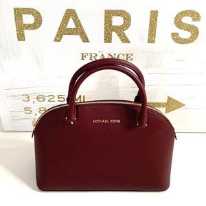 Michael Kors Emmy Dome Merlot Handbag NWT